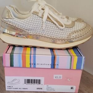 Mia Shoes Kids Soft Gold Sneakers